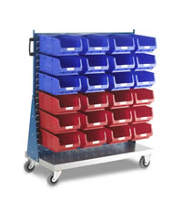 Single Sided Louvred Panel Trolley Bin Kits FD2