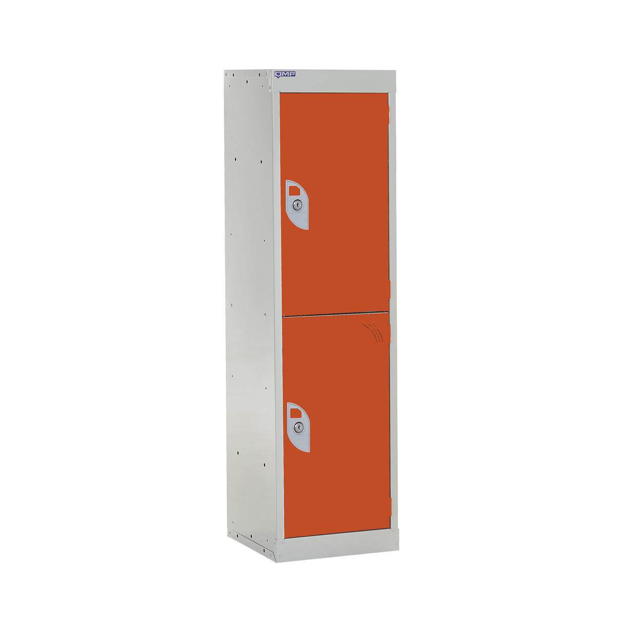 Spectrum School Locker 1235x380x380mm - 2 Compartments - Tangelo Orange