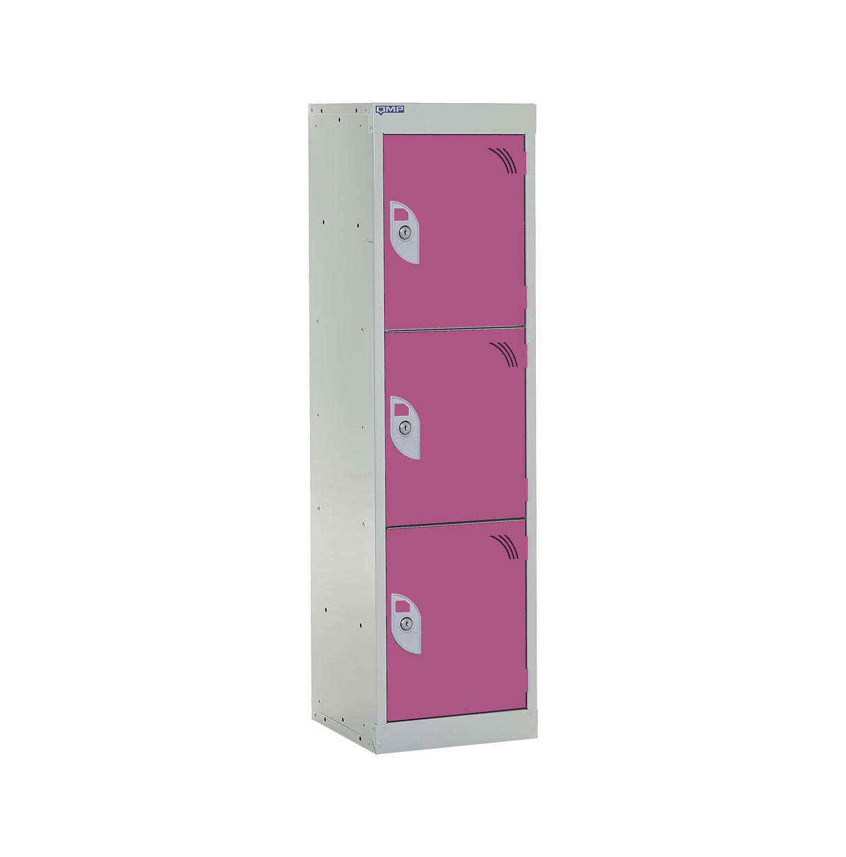 Spectrum School Locker 1235x300x300mm - 3 Compartments - Pitahaya Pink