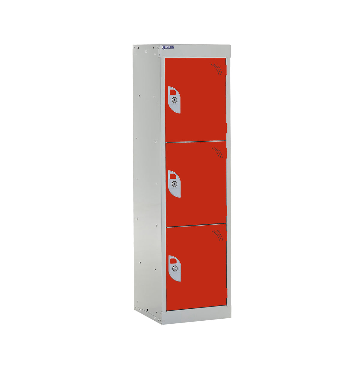 Spectrum School Locker 1235x380x380mm - 3 Compartments - Tamarillo Red