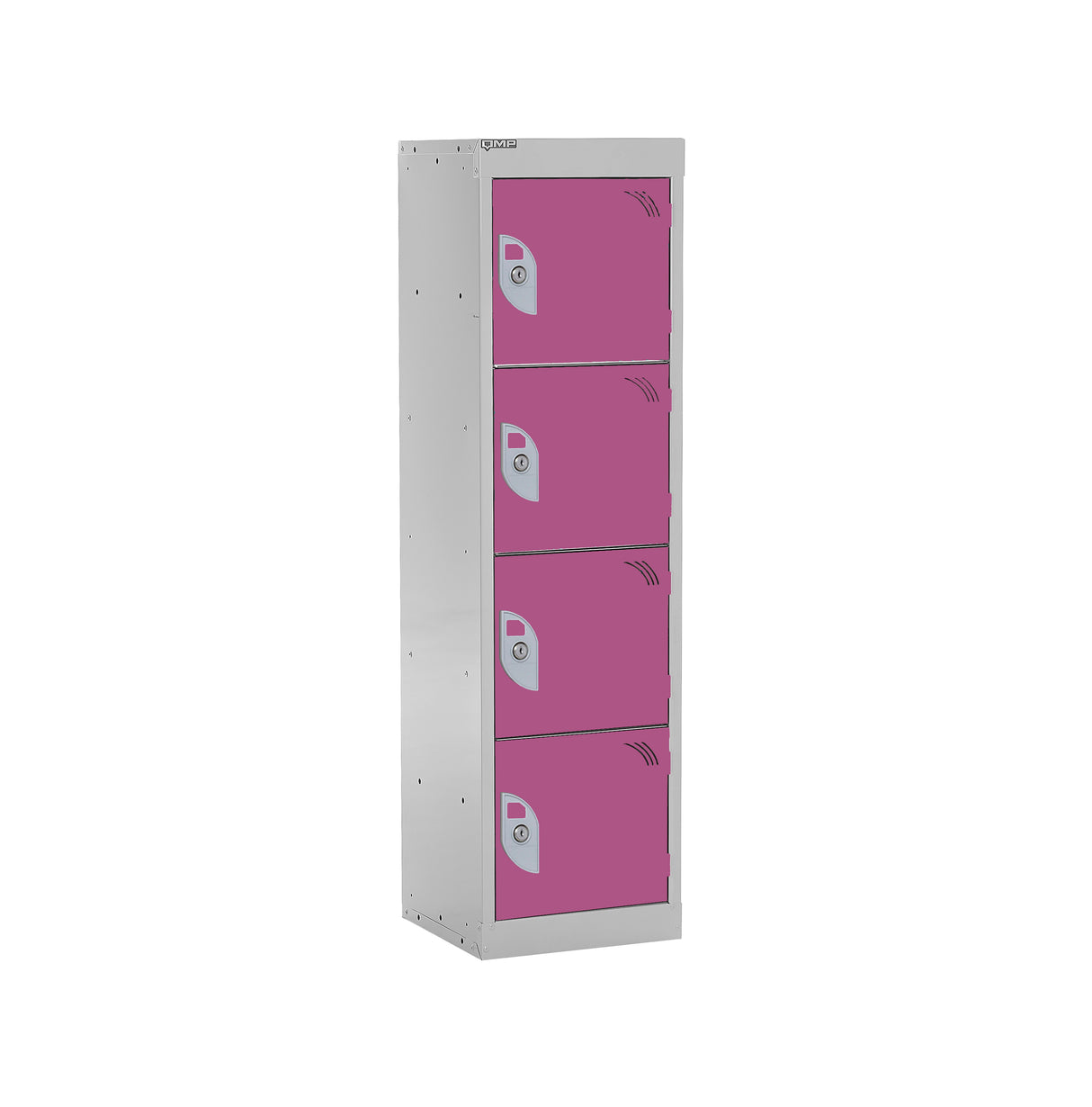 Spectrum School Locker 1235x300x300mm - 4 Compartments - Pitahaya Pink