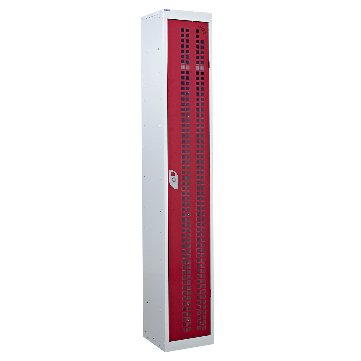 Perforated Door Locker 1800x380x380 - 1 Compartment - Red
