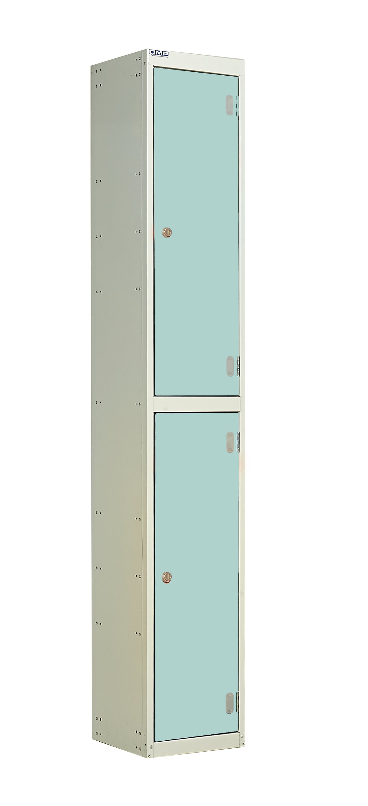 Laminate Splash Lockers - 1800x300x450mm 2 Compartments - Aquamarine