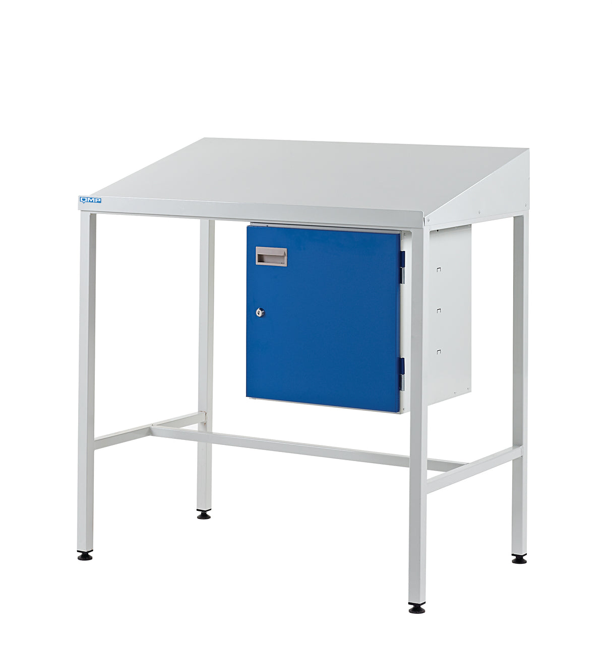Sloping Top Workstation with Cupboard 1060.1000.600