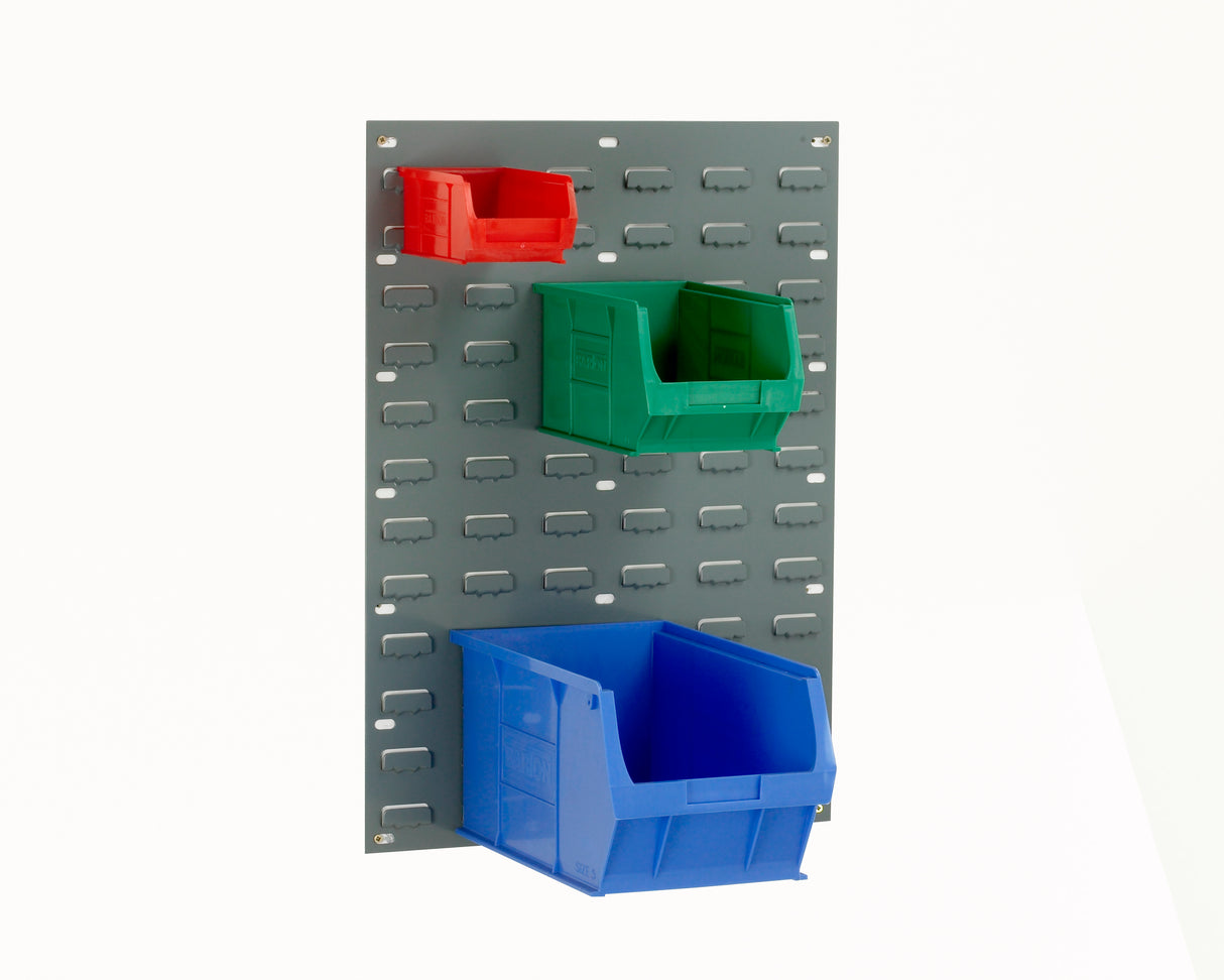 LOUVRED PANEL - 2PK (GREY) TP10 - W457 x H946mm (18 inches x 37.25 inches)