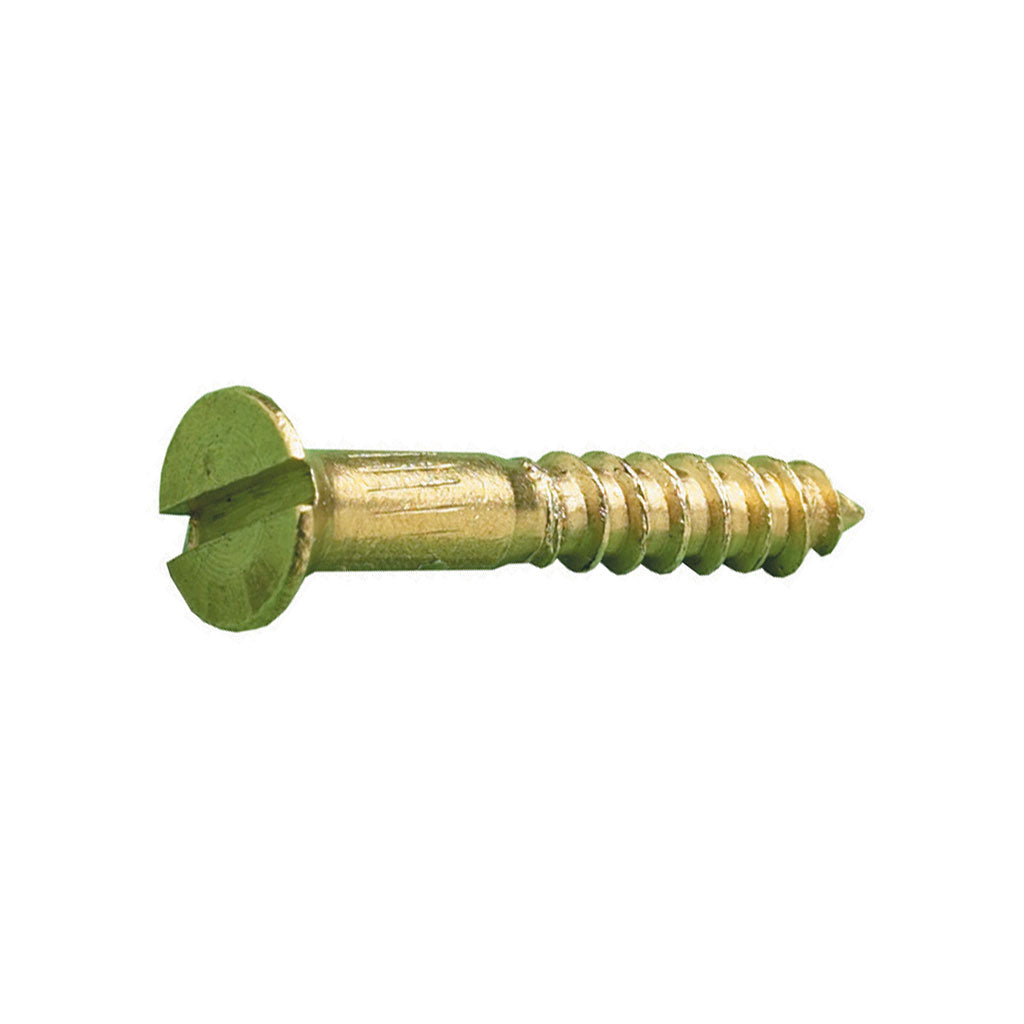 Brass Slot Csk Wood Screw (Self Colour)