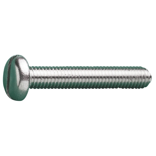 M4 x 25 A2 Slot Pan M/Screw Stainless Steel DIN 85  - 500 box qty