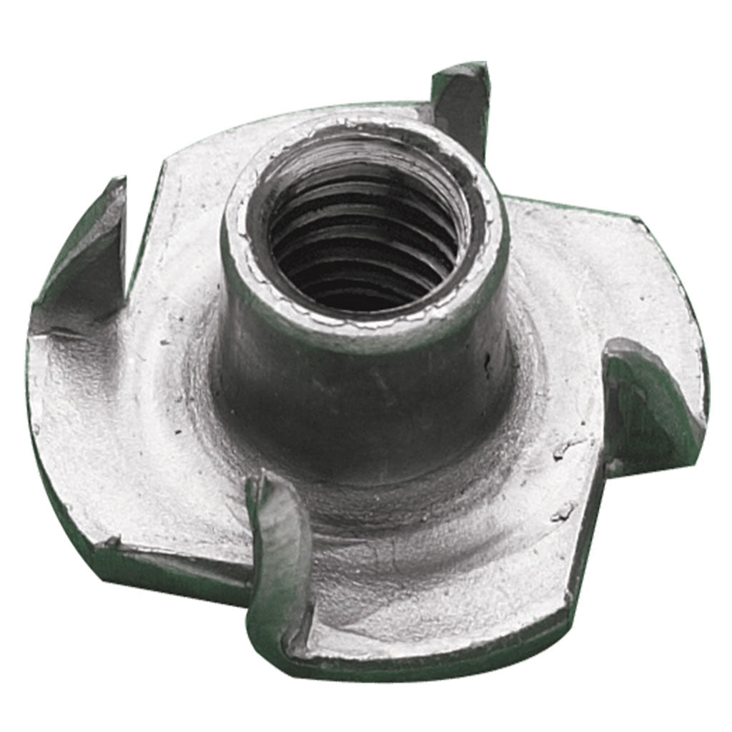 M10 X 13.0mm Pronged Tee Nut      Four Prongs Boxed  - 200 box qty
