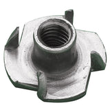 M10 X 13.0mm Pronged Tee Nut      Four Prongs Boxed  - 200 box qty