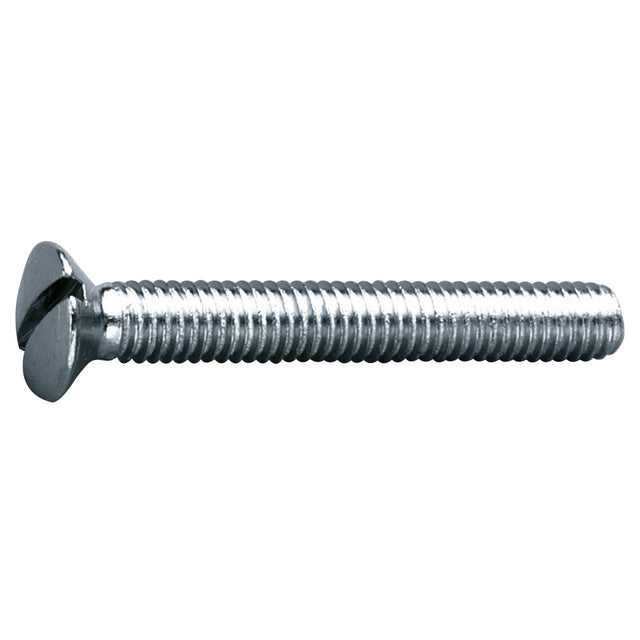 M3.5 x 12 Brass Slot Raised Hd M/C DIN 964 Nickel Plated Bags Of 100  - 100 box qty