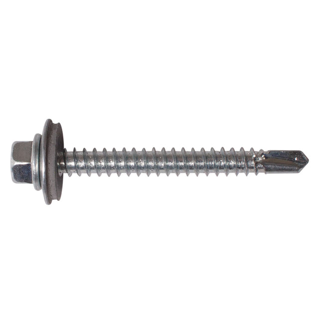 5.5 x 25 c/w 16mm Washer Self Drill Light Section Din7504K Z/P CR3  - 100 box qty