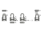 ABUS Mechanical 190/60 60mm Heavy-Duty Combination Padlock Closed Shackle (4-Digit) Carded