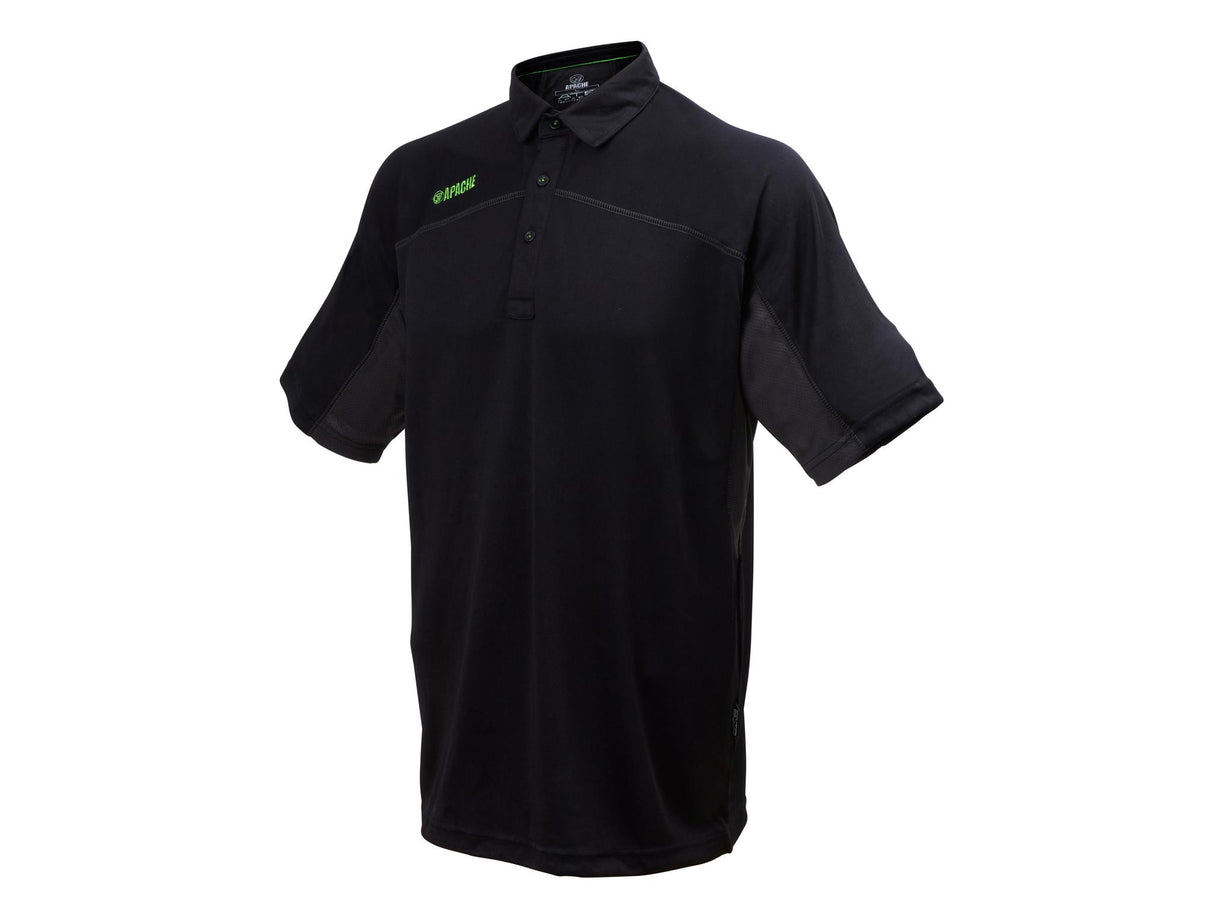 Apache Langley Black Performance Polo Shirt