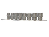 BlueSpot Tools 3/8in Drive Socket Set on Rail, 8 Piece