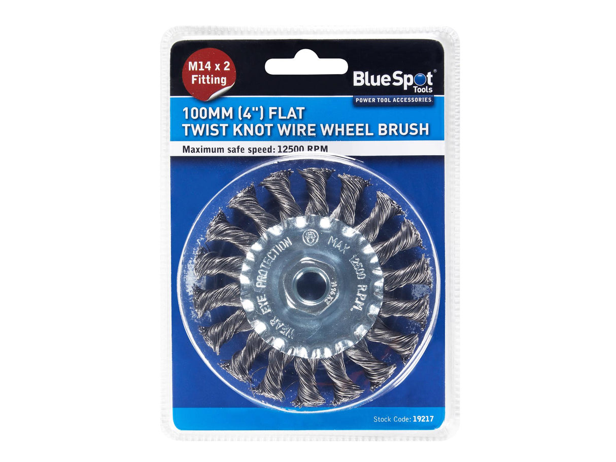 BlueSpot Tools Flat Twist Knot Wire Wheel
