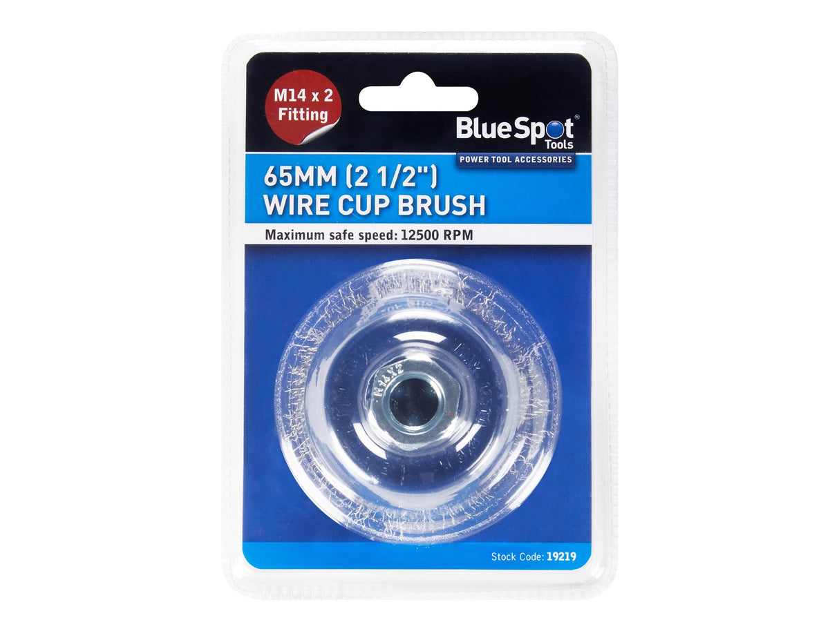 BlueSpot Tools Steel Wire Cup Brush