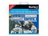 BlueSpot Tools 184mm Circular Saw Blade Set, 3 Piece