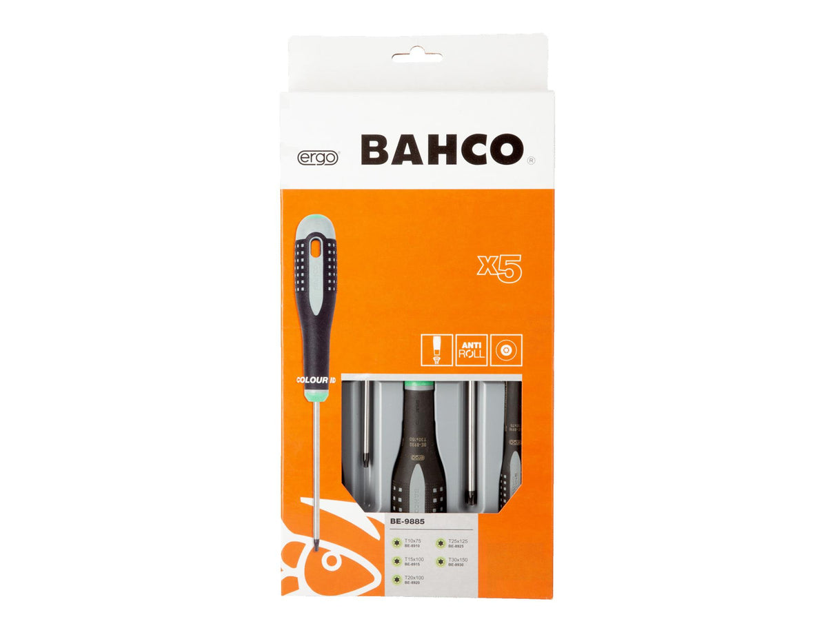 Bahco BE-9885 ERGO Screwdriver Set, 5 Piece