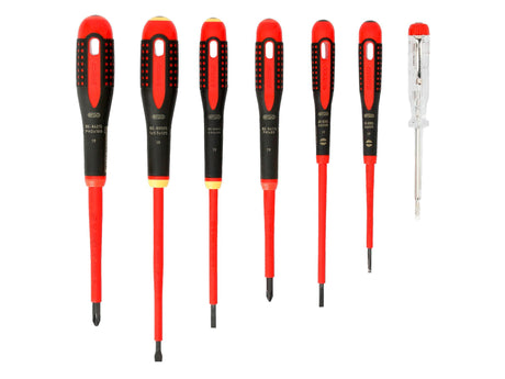 Bahco BE-9887S ERGO™ VDE Insulated Screwdriver Set, 7 Piece