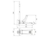 Bahco BH13000 Extra Compact Trolley Jack 3T