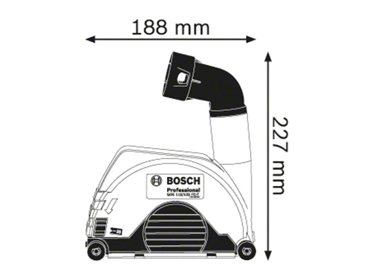 Bosch GDE 115/125 FC-T Professional Grinder Dust Extraction