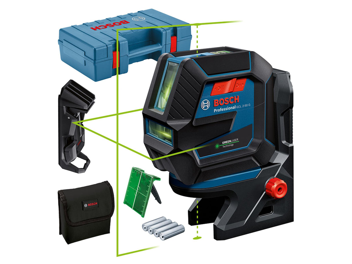 Bosch GCL 2-50 G Professional Combi Laser + Mount & Clamp