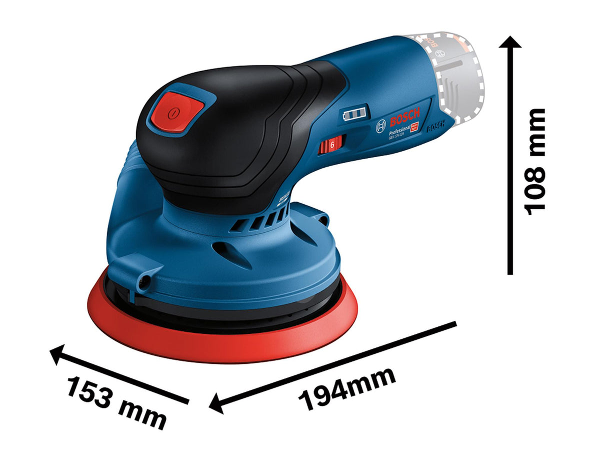 Bosch GEX 12V-125 Professional Random Orbital Sander 12V Bare Unit