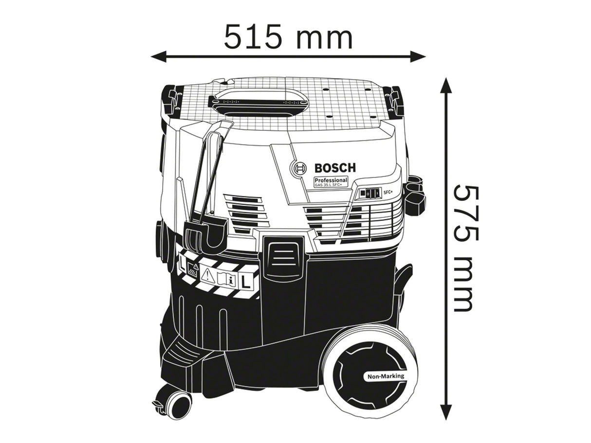 Bosch GAS 35 L SFC+ Professional L-Class Wet & Dry Vacuum 1200W 240V