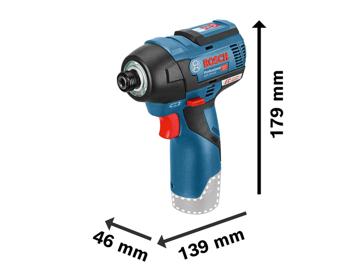 Bosch GDR 12V-110 Professional 1/4in Impact Driver 12V Bare Unit