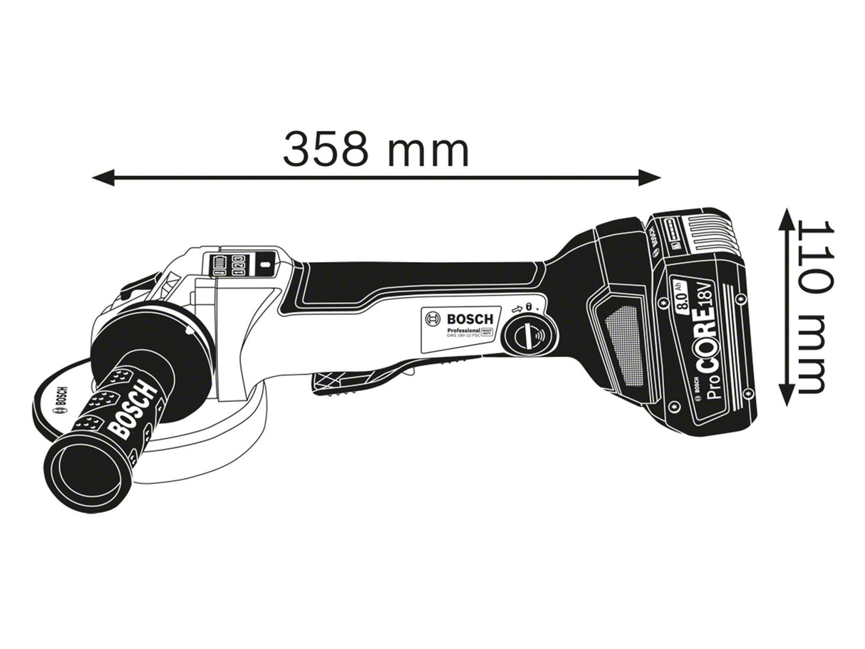 Bosch GWS 18V-10 PSC Professional Angle Grinder 125mm 18V Bare Unit