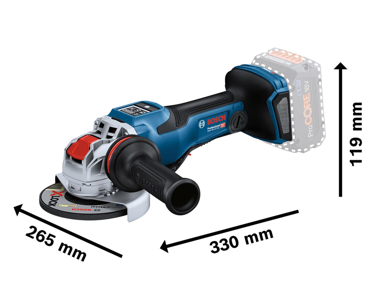 Bosch GWX 18V-15 PSC Professional BITURBO Angle Grinder 125mm 18V Bare Unit