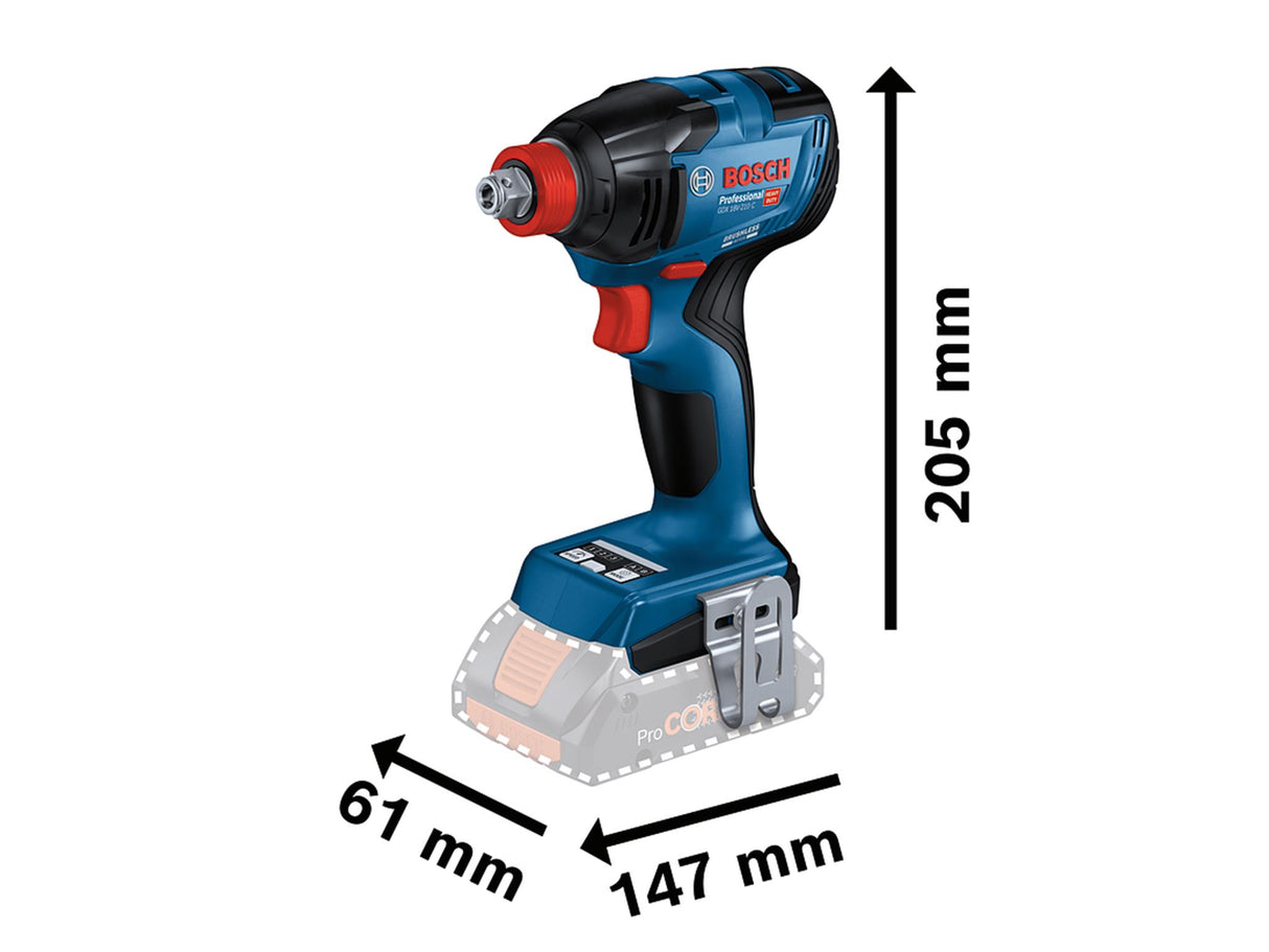 Bosch GDX 18V-210 C Professional Impact Driver/Wrench 18V Bare Unit