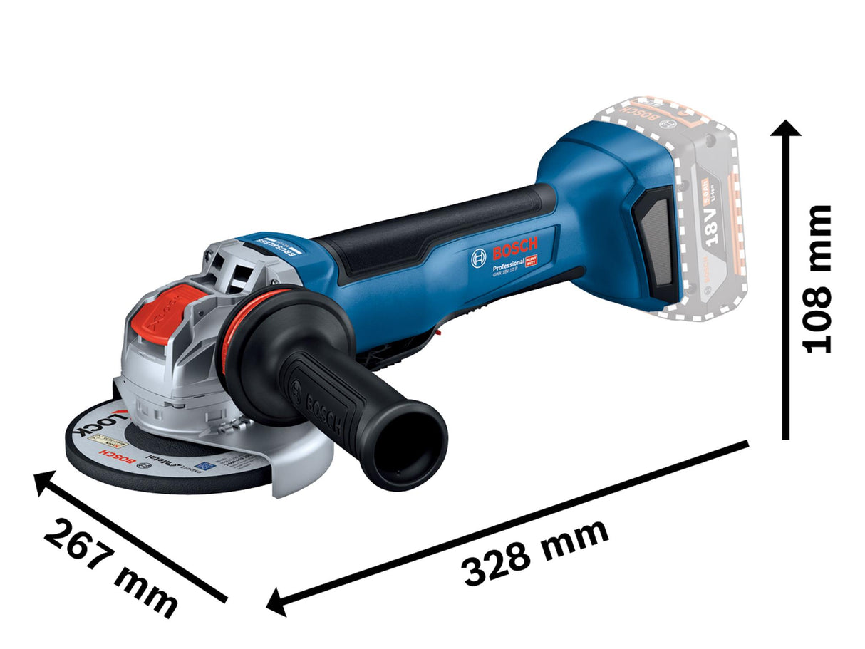 Bosch GWX 18V-10P Professional X-LOCK Angle Grinder 125mm 18V Bare Unit