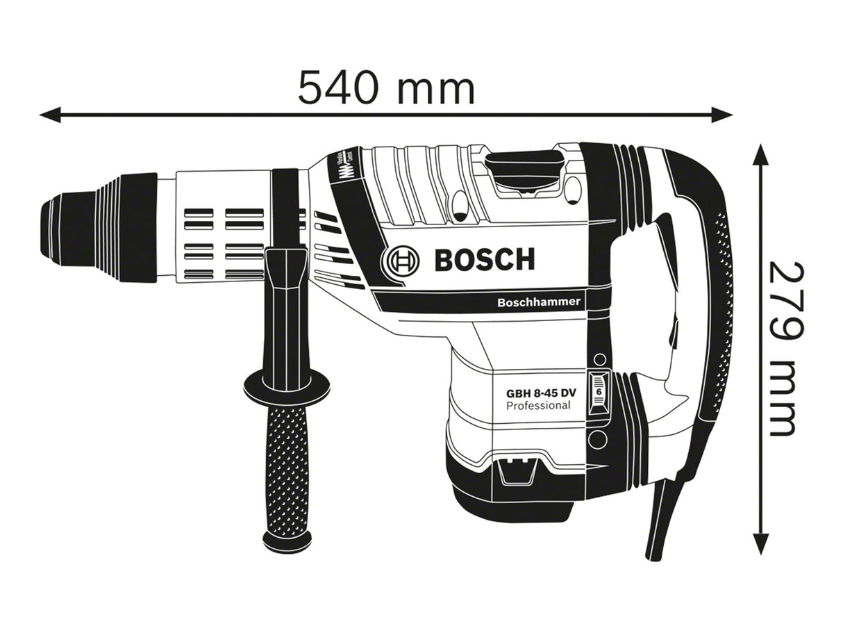 Bosch GBH 8-45 DV SDS-Max Professional Rotary Hammer 1500W 110V