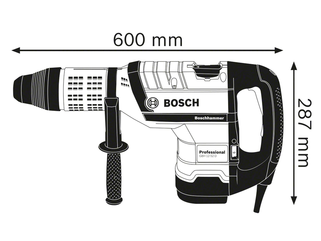 Bosch GBH 12-52 D SDS-Max Professional Rotary Hammer 1,700W 110V