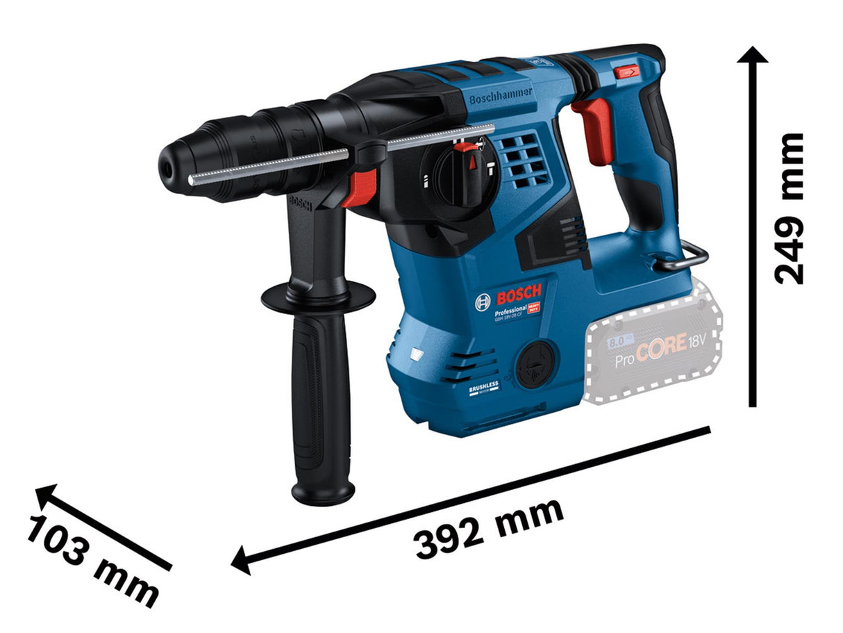 Bosch GBH 18V-28 CF Pro BITURBO SDS-Plus Rotary Hammer