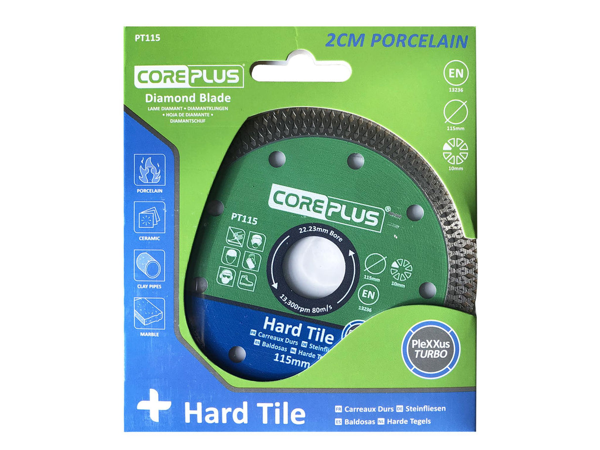 CorePlus Porcelain Diamond Blade 115mm CDU of 15 Blades