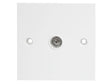 Dencon Single Flush Coax TV Socket White