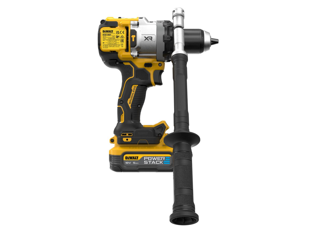 DEWALT DCD1007H2T Hammer Drill 18V 2 x 5.0Ah POWERSTACK Li-ion