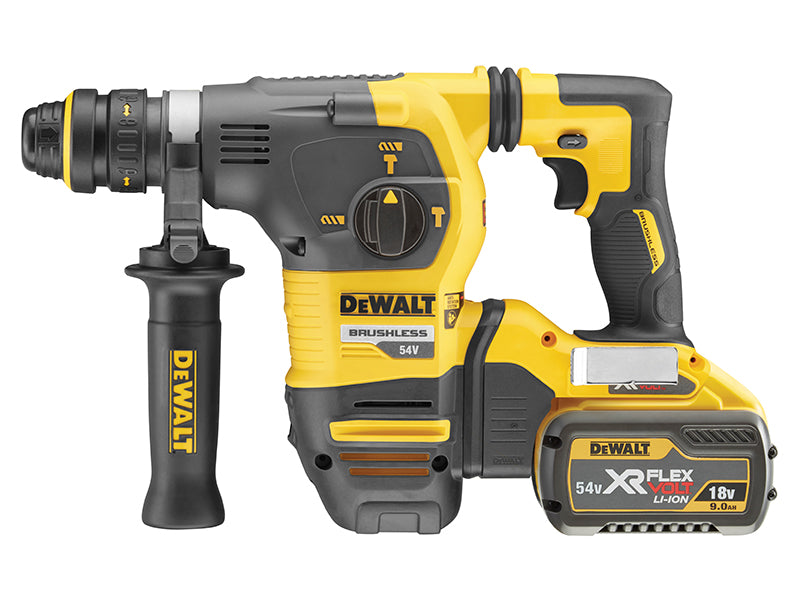 DEWALT DCH334X2 Brushless Q/C Chuck SDS Plus Hammer 54V 2 x 9.0Ah Li-ion