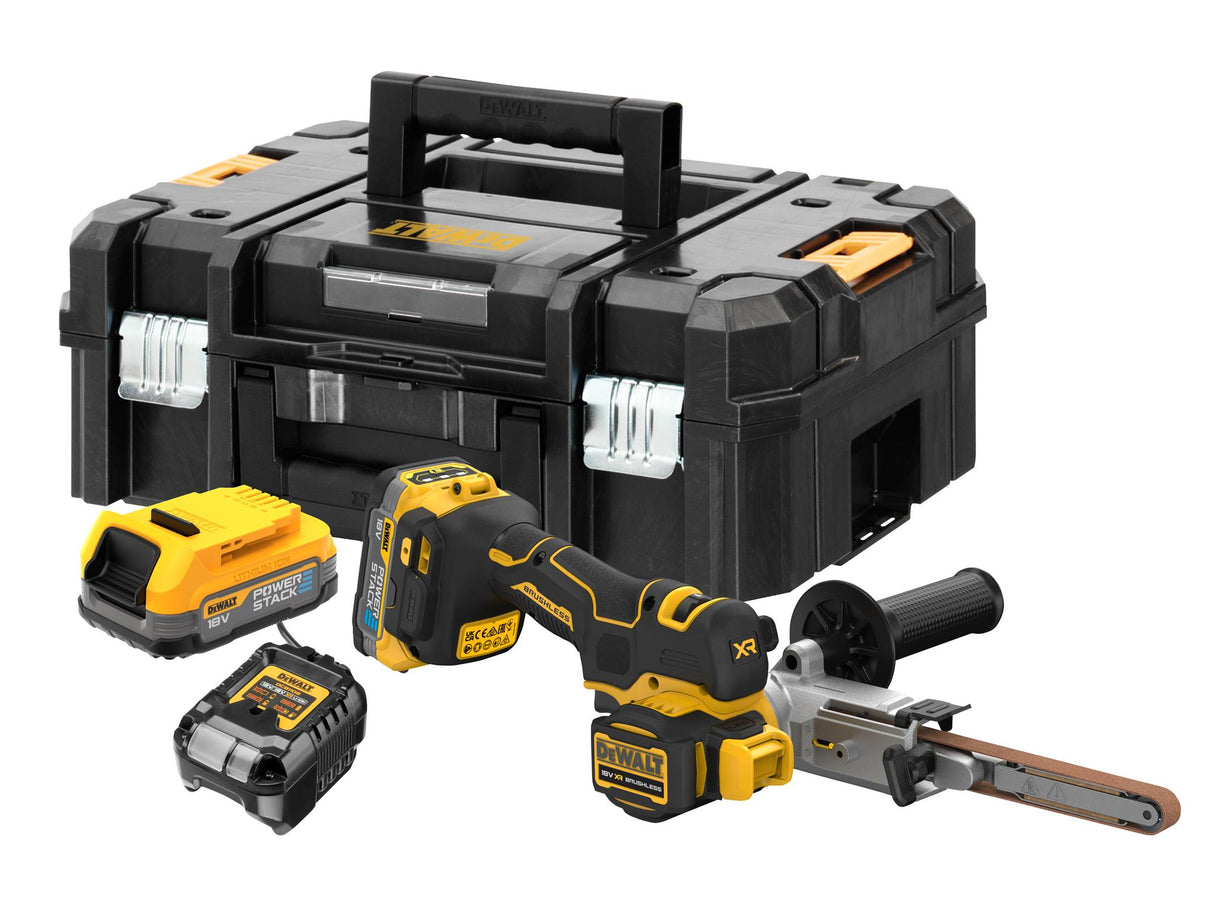 DEWALT DCM200E2T XR Brushless Band File 18V 2 x 1.7Ah POWERSTACK Li-ion