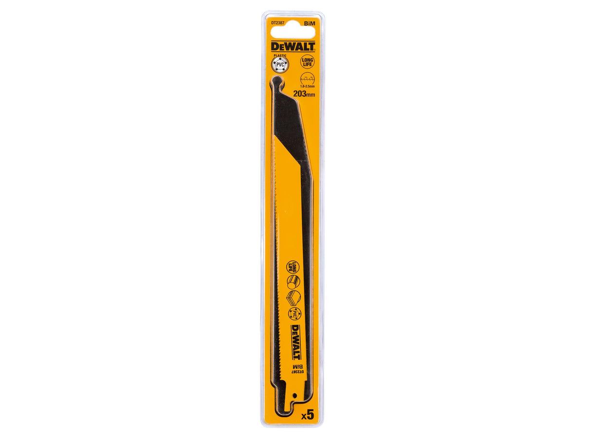 DEWALT Bi-Metal Reciprocating Blades, Plastic & Pipes