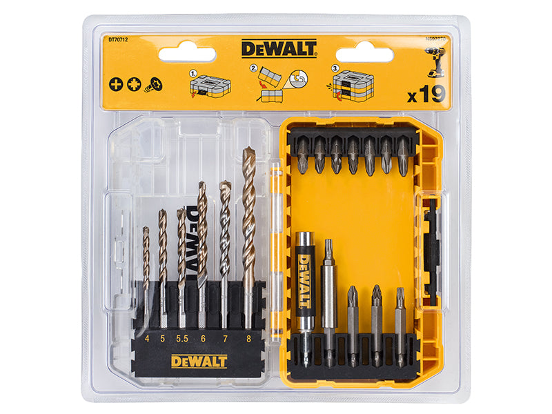 DEWALT DT70712 Extreme Masonry Drill Drive Set, 19 Piece
