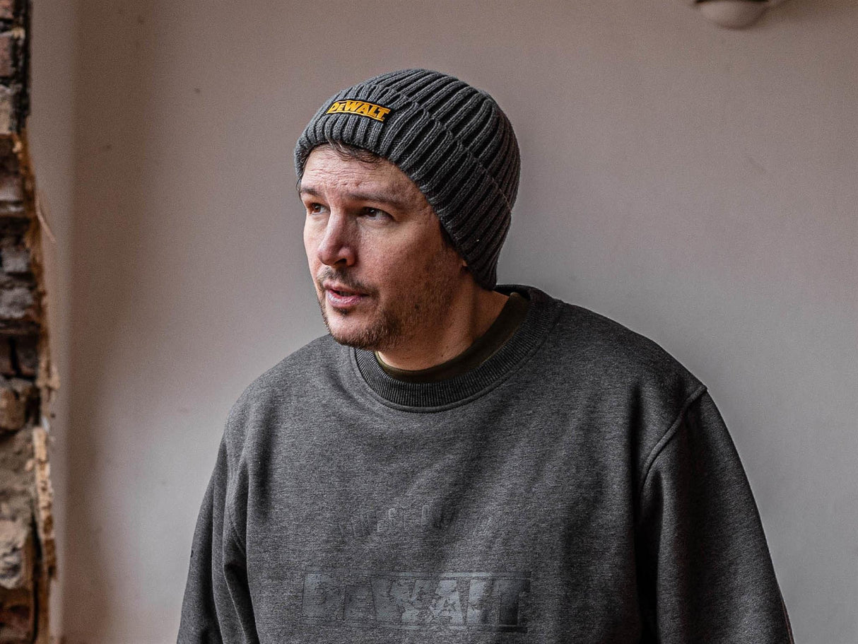 DEWALT Indianapolis Grey Knitted Beanie Hat