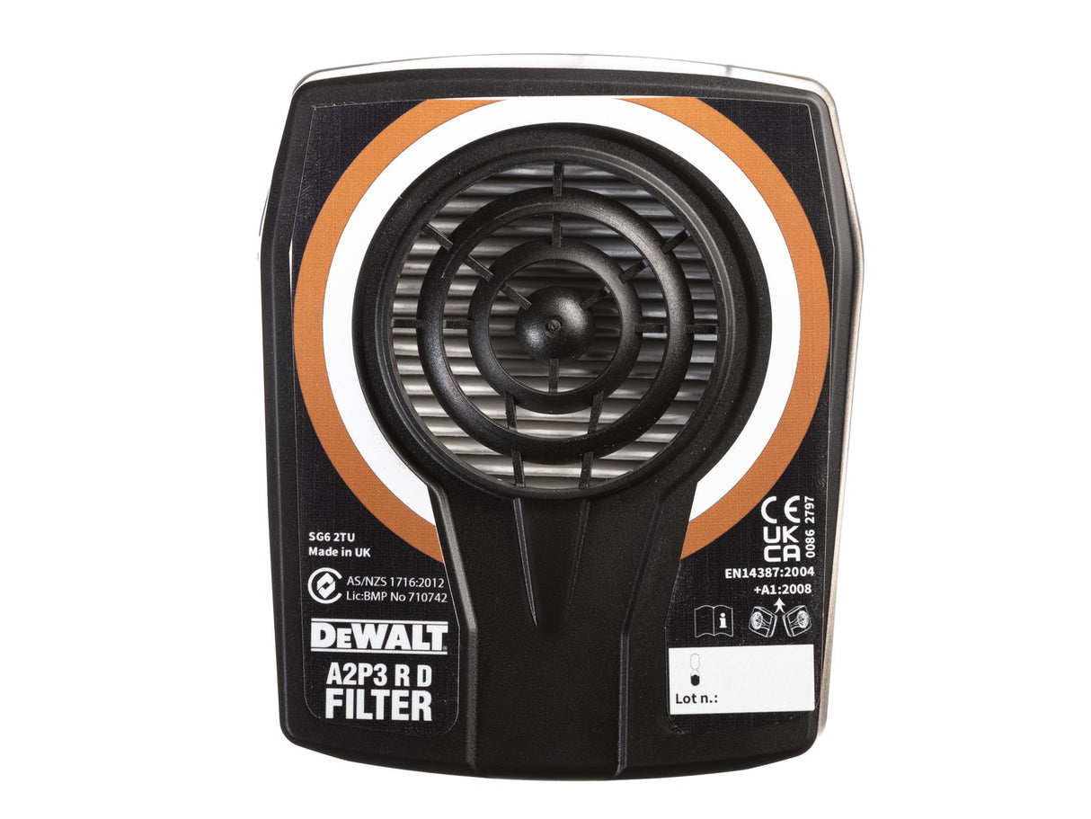 DEWALT Respiration A2P3 R D Combination Filters (Pair)
