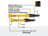 DEWALT Vacuum DXVA00-1200E Pivoting Extension Wands