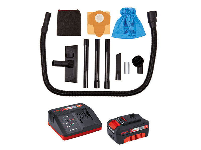 Einhell TC-VC 18/20 Li Power X-Change Cordless Wet & Dry Vacuum 18V 1 x 3.0Ah Li-ion