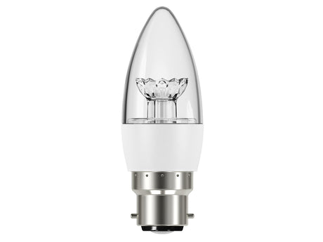 Energizer® LED BC (B22) Clear Candle Dimmable Bulb, Warm White 470 lm 5.9W