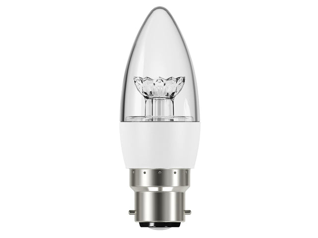 Energizer® LED BC (B22) Clear Candle Dimmable Bulb, Warm White 470 lm 5.9W