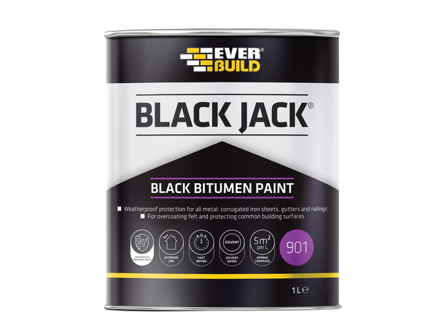 Everbuild Sika Black Jack® 901 Black Bitumen Paint
